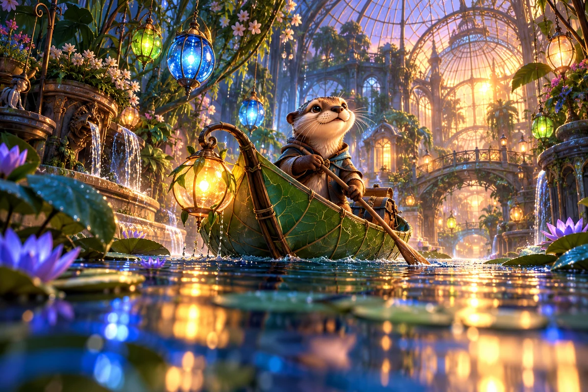 Lantern Skiff — original glasshouse scene