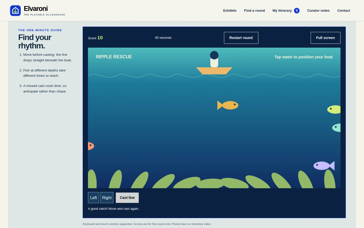 Actual Ripple Rescue browser gameplay preview